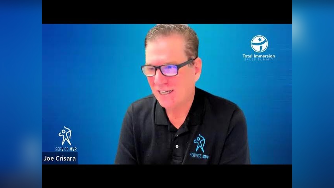Joe Crisara pictured against the blue Service MVP background in the source episode thumbnail