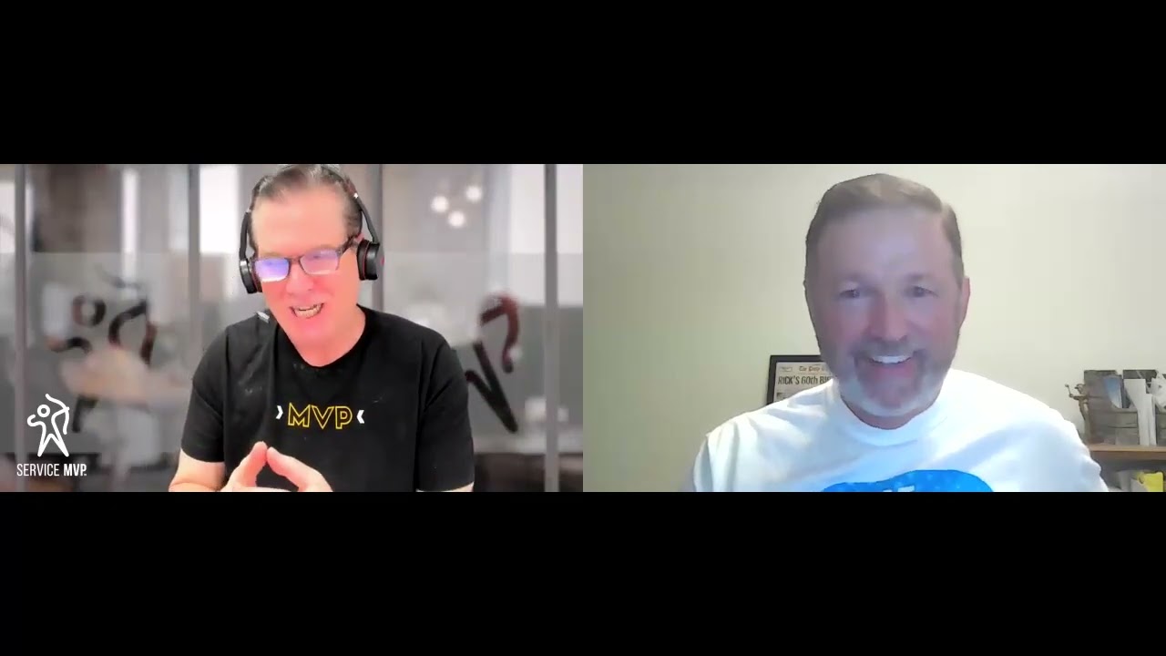 Service MVP video frame showing host Joe Crisara and guest Rick Picard
