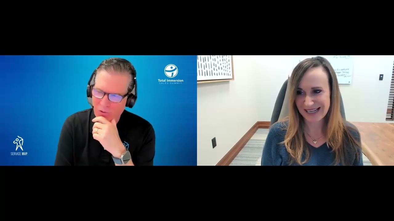 Split-screen Service MVP interview showing Joe Crisara and Kelly Resendez