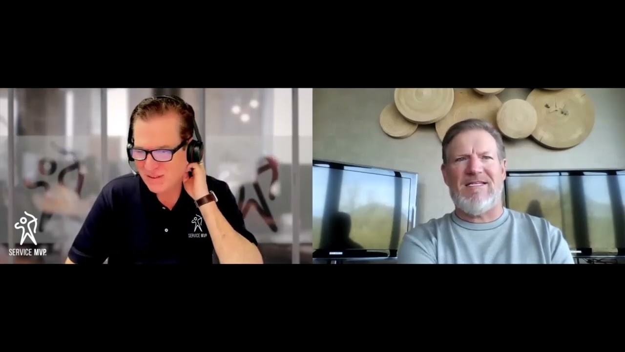 Split-screen Service MVP interview showing Joe Crisara and Ken Goodrich